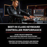 M-Audio Oxygen Pro 61 – 61 Key USB MIDI Keyboard Controller With Beat Pads, MIDI assignable Knobs, Buttons & Faders and Software Suite Included - Taal Musicals